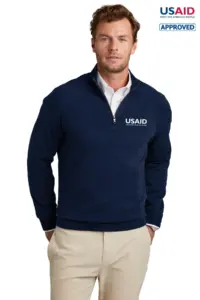 USAID English - Brooks Brothers® Cotton Stretch 1/4-Zip Sweater