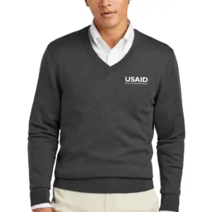 USAID English - Brooks Brothers ® Washable Merino V-Neck Sweater