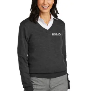 USAID English - Brooks Brothers ® Women’s Washable Merino V-Neck Sweater