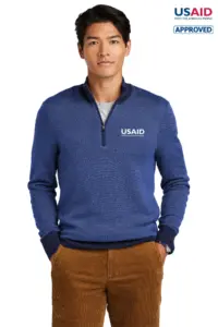 USAID English - Brooks Brothers ® Washable Merino Birdseye 1/4-Zip Sweater