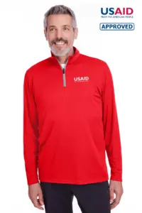 usaid english puma golf men's icon quarter zip
