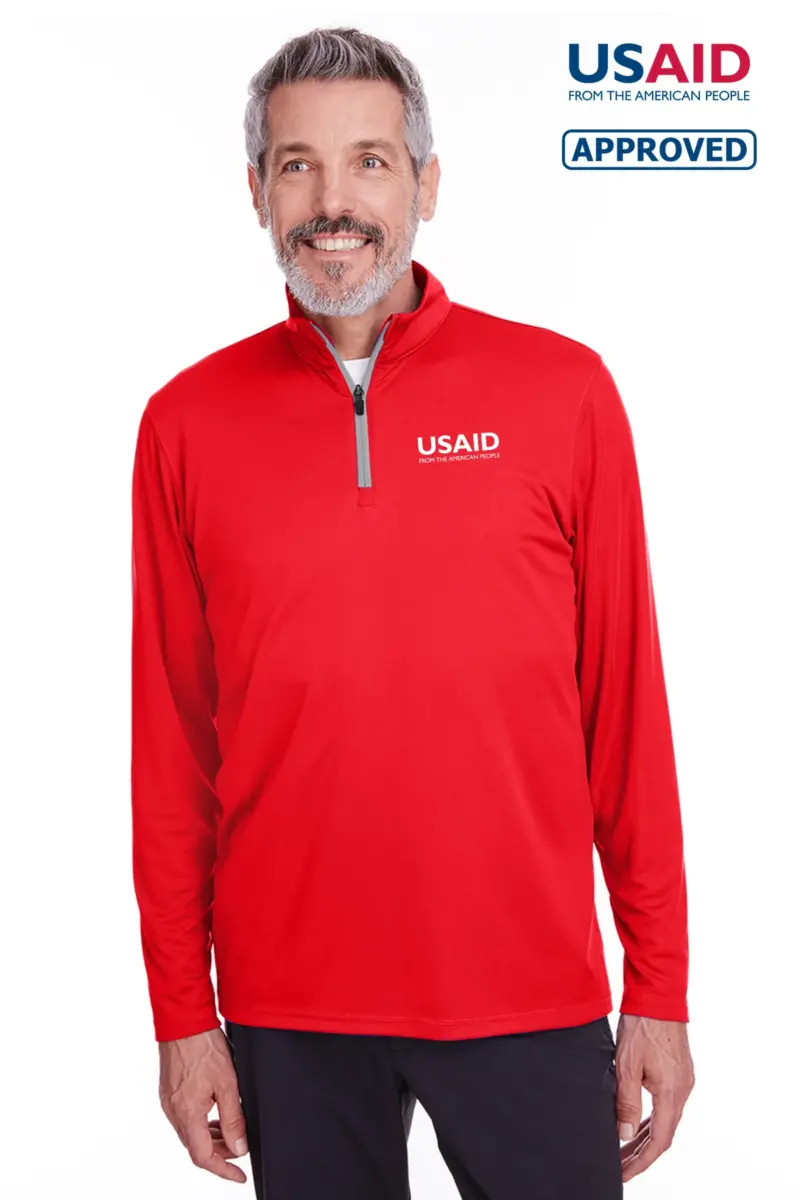 usaid english puma golf men's icon quarter zip