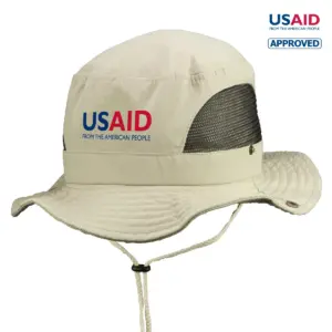 USAID English - Embroidered Pintano Bucket Hat with Mesh Sides (Min 12 pcs)