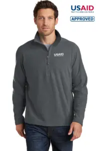 USAID English - Eddie Bauer Men's 1/2-Zip Microfleece Jacket