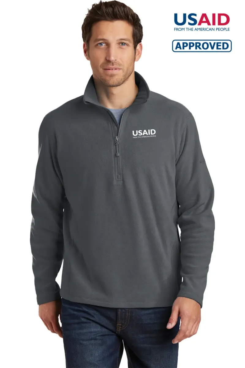USAID English - Eddie Bauer Men's 1/2-Zip Microfleece Jacket
