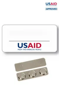 USAID English - Name Badge  White Metal