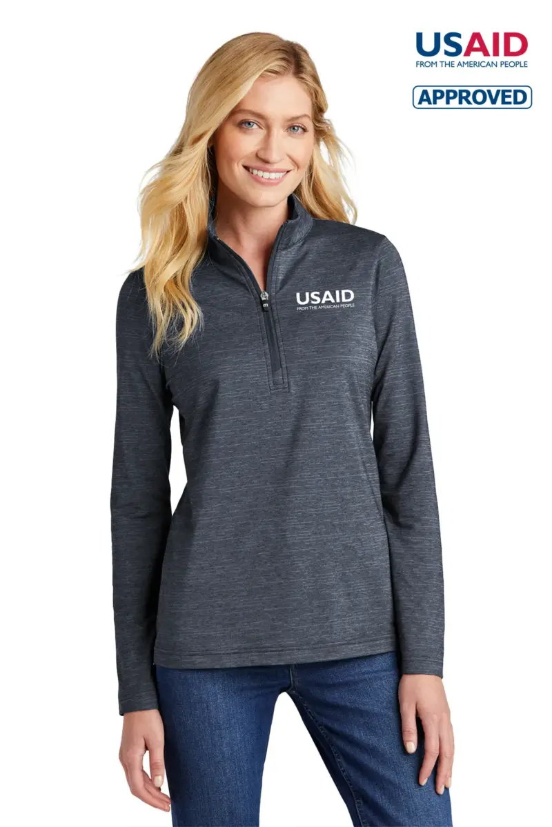 USAID English TravisMathew Ladies Crestview 1/4-Zip Sweater