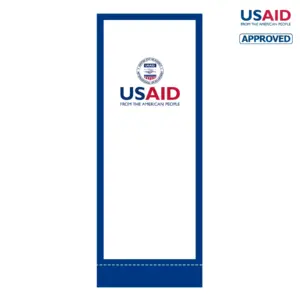 USAID English Superior Retractable Banner - 24" Silver Base. Full Color