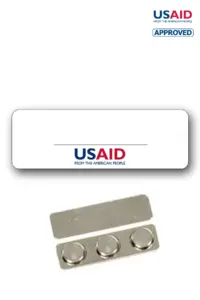 USAID English - Name Badge White Metal