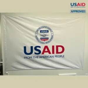 USAID English Pole USAID Flag - Single Sided 3 x 5 feet