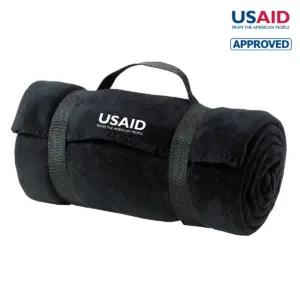 USAID English - Port Authority Value Fleece Blanket w/ Strap