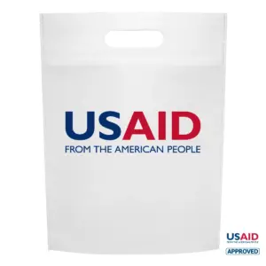 USAID English - Non-Woven Exhibition Tote Bags (11""x14"")