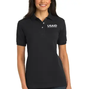 USAID English Port Authority Ladies Heavyweight Cotton Pique Polo Shirt