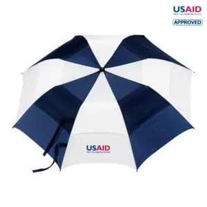USAID English - 58"" Vented Auto Open Folding Golf Umbrella