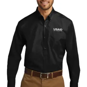 USAID English - Port Authority Long Sleeve Carefree Poplin Shirts