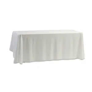 USAID English - 6' Fitted Dye Sub Tablecloth (Non Fitted) White