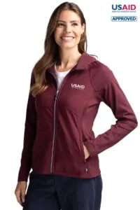 USAID English - Cutter & Buck Adapt Eco Knit Hybrid Recycled Womens Full Zip Jacket