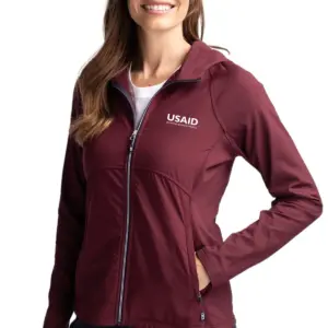 USAID English - Cutter & Buck Adapt Eco Knit Hybrid Recycled Womens Full Zip Jacket