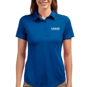 USAID English - Cutter & Buck Prospect Eco Textured Stretch Recycled Womens Short Sleeve Polo