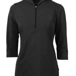 USAID English - Cutter & Buck Virtue Eco Pique Recycled Half Zip Pullover Womens Hoodie