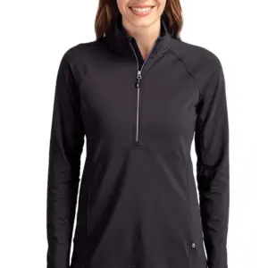 USAID English - Cutter & Buck Adapt Eco Knit Stretch Recycled Womens Half Zip Pullover