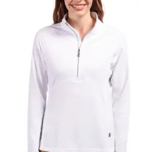 USAID English - Cutter & Buck Adapt Eco Knit Stretch Recycled Womens Half Zip Pullover