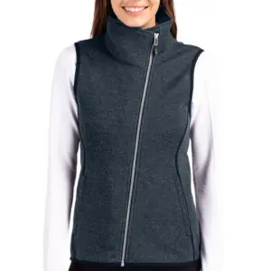 USAID English - Cutter & Buck Mainsail Sweater Knit Womens Asymmetrical Vest