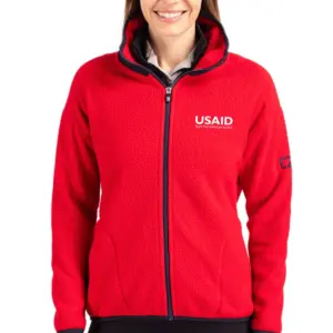 USAID English - Cutter & Buck Cascade Eco Sherpa Womens Fleece Jacket