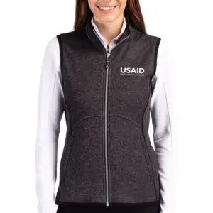 USAID English - Cutter & Buck Mainsail Sweater Knit Womens Full Zip Vest