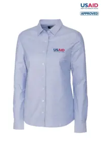 USAID English - Cutter & Buck Stretch Oxford Womens Long Sleeve Dress Shirt