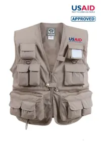 USAID English - Uncle Milty's Khaki Travel Vest Min 12 pcs