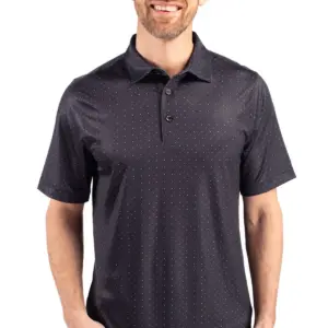 USAID English - Cutter & Buck Pike Double Dot Print Stretch Mens Polo