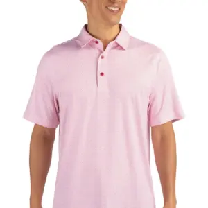 USAID English - Cutter & Buck Pike Double Dot Print Stretch Mens Polo