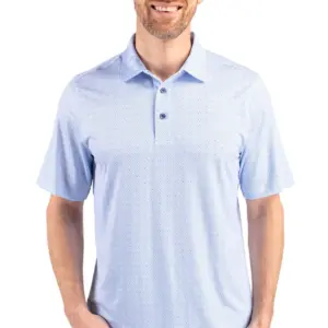USAID English - Cutter & Buck Pike Double Dot Print Stretch Mens Polo