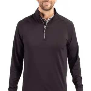 USAID English - Cutter & Buck Adapt Eco Knit Stretch Recycled Mens Quarter Zip Pullover