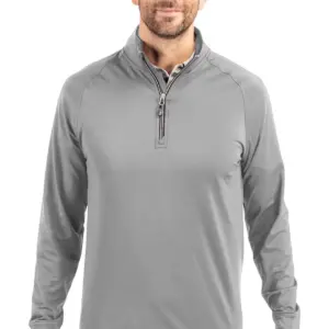 USAID English - Cutter & Buck Adapt Eco Knit Stretch Recycled Mens Quarter Zip Pullover