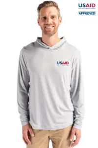 USAID English - Cutter & Buck Coastline Epic Comfort Eco Recycled Mens Hooded Shirt