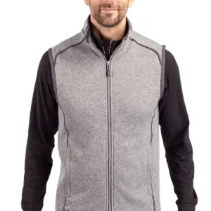 USAID English - Cutter & Buck Mainsail Sweater-Knit Mens Full Zip Vest