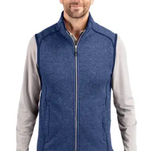 USAID English - Cutter & Buck Mainsail Sweater-Knit Mens Full Zip Vest