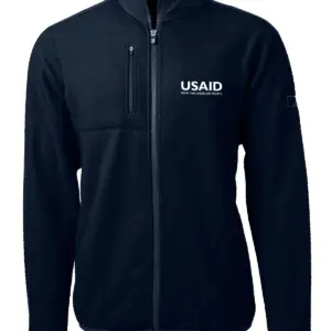 USAID English - Cutter & Buck Cascade Eco Sherpa Mens Fleece Jacket