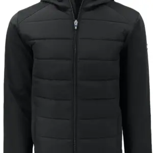 USAID English - Cutter & Buck Evoke Hybrid Eco Softshell Recycled Full Zip Mens Hooded Jacket