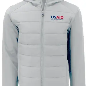 USAID English - Cutter & Buck Evoke Hybrid Eco Softshell Recycled Full Zip Mens Hooded Jacket