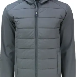 USAID English - Cutter & Buck Evoke Hybrid Eco Softshell Recycled Full Zip Mens Hooded Jacket