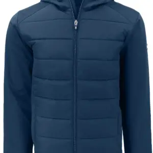 USAID English - Cutter & Buck Evoke Hybrid Eco Softshell Recycled Full Zip Mens Hooded Jacket