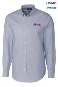 USAID English - Cutter & Buck Stretch Oxford Mens Long Sleeve Dress Shirt