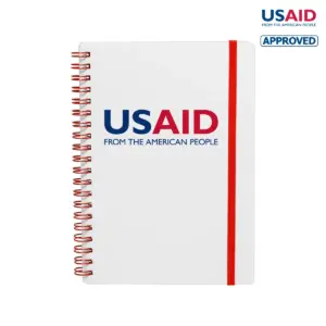 USAID English - White Spiral Notebook w/ Colored Accents