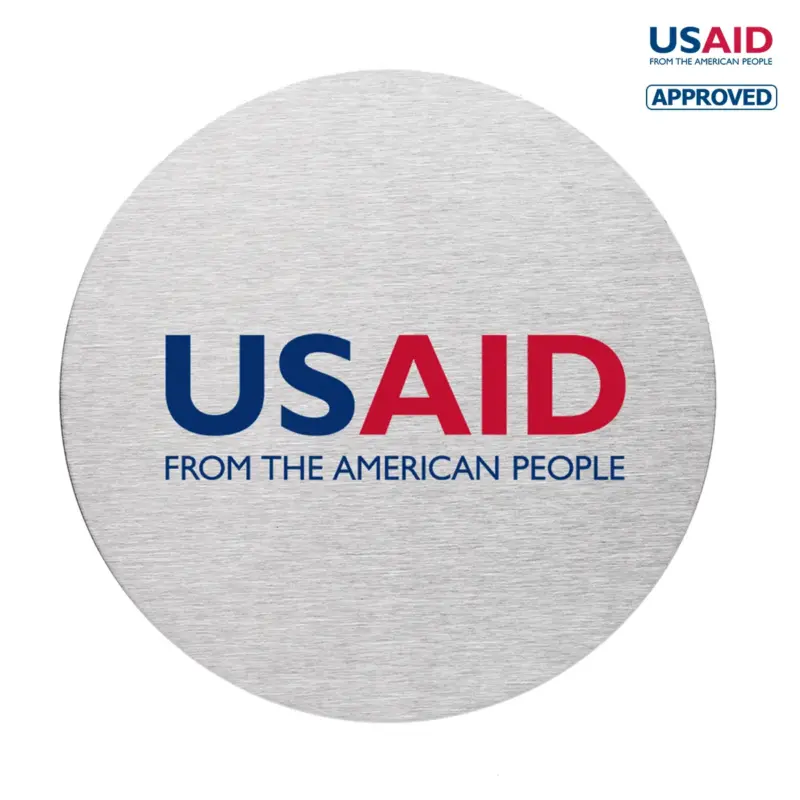 USAID English - Osaka Stainless Steel Round Coasters