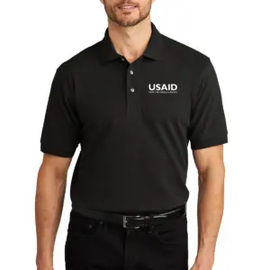USAID English - Port Authority Heavyweight Cotton Pique Polo Shirt