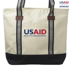 USAID English - Large Sea Coast Polyester Tote Bags