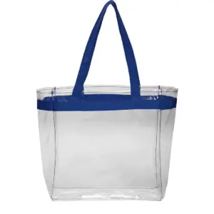 USAID English - Color Handles Clear Plastic Tote Bags